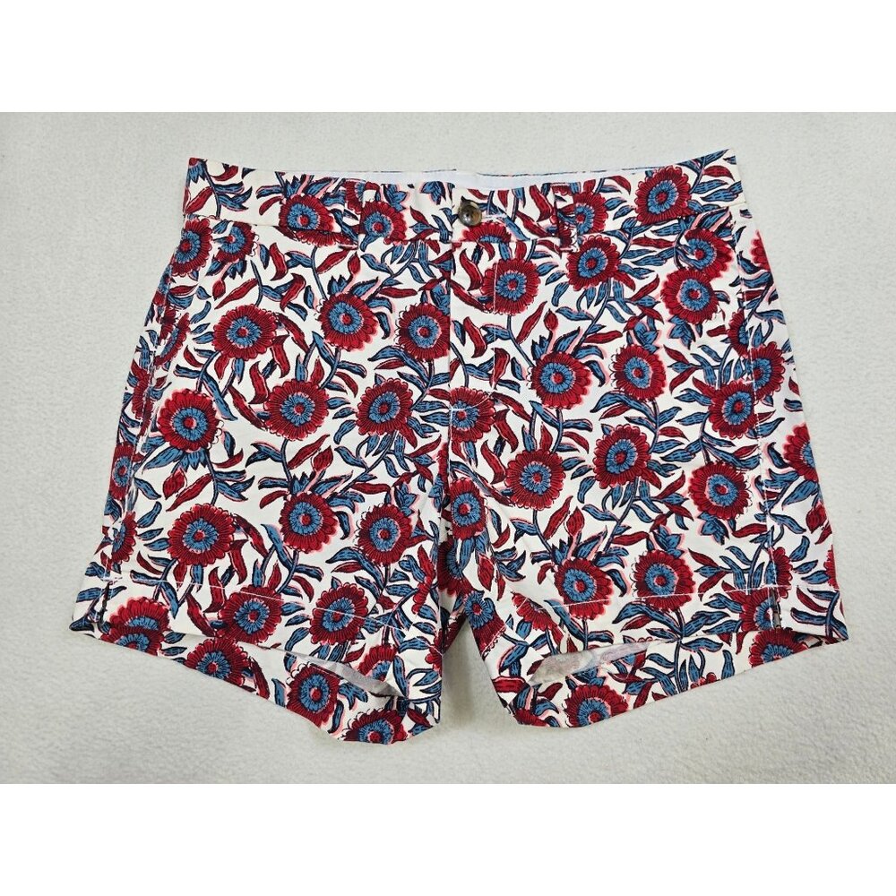 Old Navy Everyday Mid-Rise Floral Print Shorts Womens Size 8 Cotton Blend